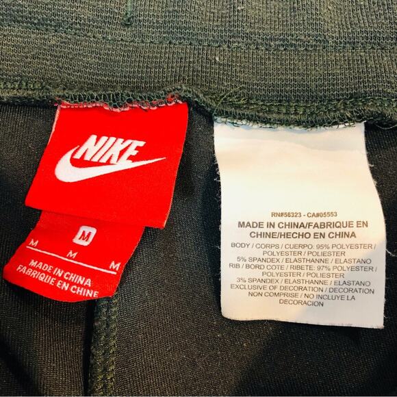 Nike Forest Green Velour cropped joggers pants - Picture 12 of 16